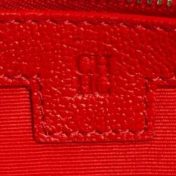 Pre Owned CH Carolina Herrera Monogram Embossed Leather Zip Around Wallet