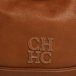 Pre Owned CH Carolina Herrera Brown Leather Hobo