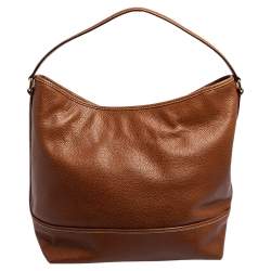 Pre Owned CH Carolina Herrera Brown Leather Hobo