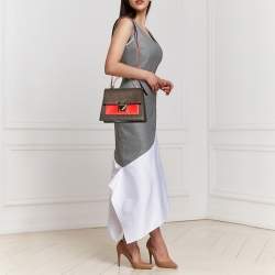 Pre Owned حقيبة سي إتش كارولينا هيريرا جلد وكانفاس مونوغرامي مقوى متعدد الألوان بيد علوية