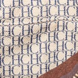 Pre Owned حقيبة بوسطن كارولينا هيريرا أندي جلد منقوش مونوغرامي بنية