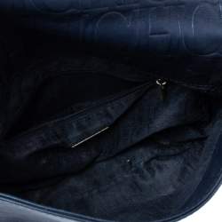 Pre Owned حقيبة كتف سي أتش كارولينا هيريرا جلد أزرق كحلي بسلسلة وقلاب 