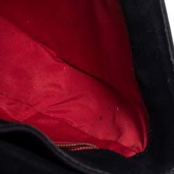 Pre Owned CH Carolina Herrera Navy Blue Leather Chain Flap Shoulder Bag