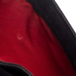 Pre Owned CH Carolina Herrera Navy Blue Leather Chain Flap Shoulder Bag