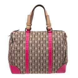 CH Carolina Herrera Multicolor Signature Canvas And Leather Andy Boston Bag