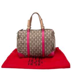 CH Carolina Herrera Multicolor Signature Canvas And Leather Andy Boston Bag