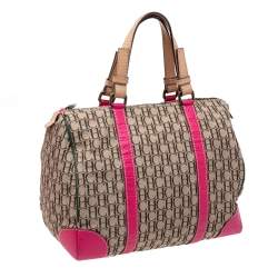 CH Carolina Herrera Multicolor Signature Canvas And Leather Andy Boston Bag