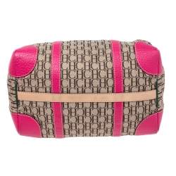 CH Carolina Herrera Multicolor Signature Canvas And Leather Andy Boston Bag