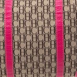 CH Carolina Herrera Multicolor Signature Canvas And Leather Andy Boston Bag