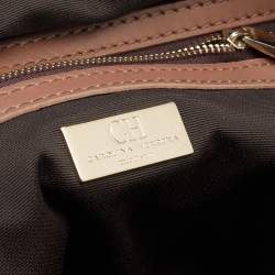 CH Carolina Herrera Brown Leather And Suede Chain Satchel