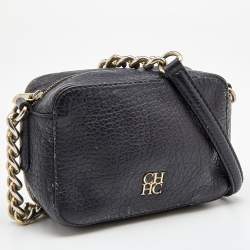 مملوكة مسبقًا حقيبة كروس سي أتش كارولينا هيريرا جلد أسود 