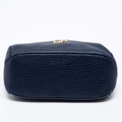 Pre Owned CH Carolina Herrera Blue Leather Chain Tassel Crossbody Bag