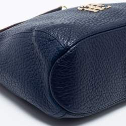 Pre Owned CH Carolina Herrera Blue Leather Chain Tassel Crossbody Bag