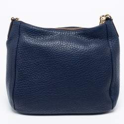 Pre Owned CH Carolina Herrera Blue Leather Chain Tassel Crossbody Bag