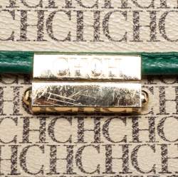 Pre Owned CH Carolina Herrera Multicolor Monogram Coated Canvas and Leather Flap Crossbody Bag