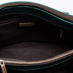 Pre Owned حقيبة يد توتس سي إتش كارولينا هيريرا ماتيو جلد أخضر مونوغرامي منقوش