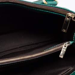 Pre Owned حقيبة يد توتس سي إتش كارولينا هيريرا ماتيو جلد أخضر مونوغرامي منقوش