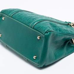 Pre Owned حقيبة يد توتس سي إتش كارولينا هيريرا ماتيو جلد أخضر مونوغرامي منقوش