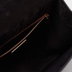 Pre Owned حقيبة بيد علوية سي أتش كارولينا هيريرا جلد منقوش مونوغرامي أسود