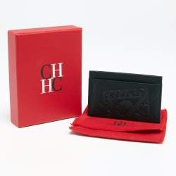 CH Carolina Herrera Black Leather Card Holder