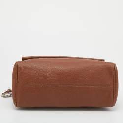 Pre Owned حقيبة بيد علوية سي إتش كارولينا هيريرا مينوتو جلد بني