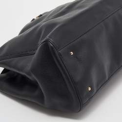 Pre Owned CH Carolina Herrera Black Leather Tote