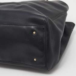Pre Owned CH Carolina Herrera Black Leather Tote