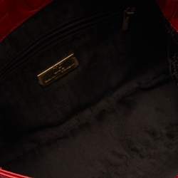 Pre Owned CH Carolina Herrera Red Leather Flap Chain Shoulder Bag