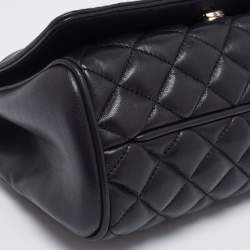 مملوكة مسبقًا CH Carolina Herrera Black Quilted Leather Flap Chain Shoulder Bag