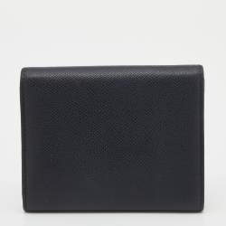 مملوكة مسبقًا CH Carolina Herrera Black Leather Tri Fold Wallet