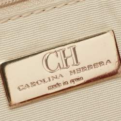 مملوكة مسبقًا CH Carolina Herrera Red Monogram Leather Audrey Shoulder Bag