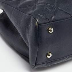 Pre Owned CH Carolina Herrera Black Embossed Quilted Leather Chain Shoulder Bag