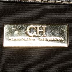 مملوكة مسبقًا CH Carolina Herrera Beige/Brown Monogram Canvas And Leather Shopper Tote