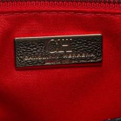 Pre Owned CH Carolina Herrera Black Leather Double Zip Matteo Tote