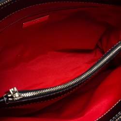 Pre Owned CH Carolina Herrera Black Leather Double Zip Matteo Tote