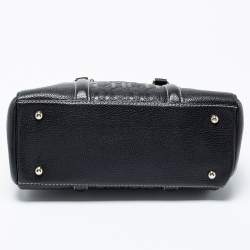 Pre Owned CH Carolina Herrera Black Leather Double Zip Matteo Tote