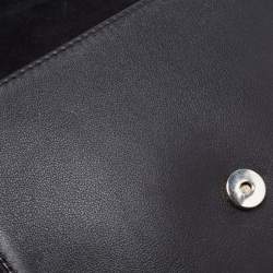 مملوكة مسبقًا CH Carolina Herrera Black Leather Bow Shoulder Bag