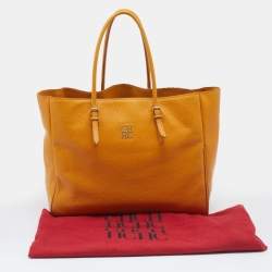 مملوكة مسبقًا CH Carolina Herrera Yellow Leather Shopper Tote