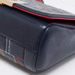 Pre Owned حقيبة كتف سي أتش كارولينا هيريرا جلد زرقاء مبطنة بقلاب