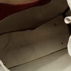 Pre Owned حقيبة يد توتس سي أتش كارولينا هيريرا اندي جلد منقوش مونوغرامي أوف وايت 