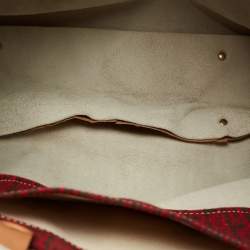 Pre Owned حقيبة يد توتس سي أتش كارولينا هيريرا اندي جلد منقوش مونوغرامي أوف وايت 