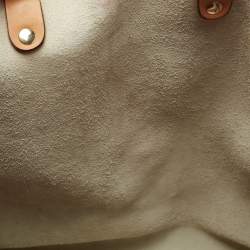 Pre Owned حقيبة يد توتس سي أتش كارولينا هيريرا اندي جلد منقوش مونوغرامي أوف وايت 