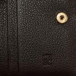 Pre Owned CH Carolina Herrera Brown/Yellow  Monogram Coated Canvas and Leather Matryoshka Padlock Tote