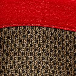 Pre Owned CH Carolina Herrera Brown/Yellow  Monogram Coated Canvas and Leather Matryoshka Padlock Tote