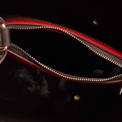 Pre Owned CH Carolina Herrera Brown/Yellow  Monogram Coated Canvas and Leather Matryoshka Padlock Tote