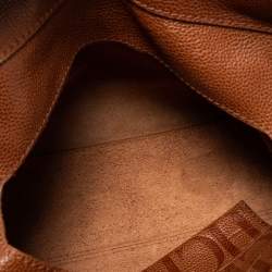 Pre Owned حقيبة يد توتس سي إتش كارولينا هيريرا اديجو جلد بني