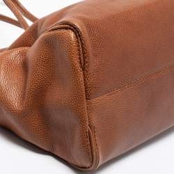 Pre Owned حقيبة يد توتس سي إتش كارولينا هيريرا اديجو جلد بني