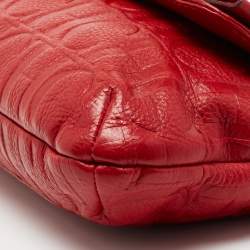 Pre Owned حقيبة كتف سي أتش كارولينا هيريرا اودري جلد مونوغرامي أحمر