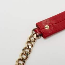 Pre Owned حقيبة كتف سي أتش كارولينا هيريرا اودري جلد مونوغرامي أحمر