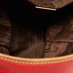 Pre Owned حقيبة يد توتس سي أتش كارولينا هيريرا جلد أحمر 